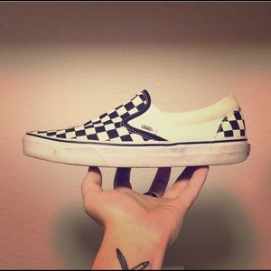 Vans checkerboard classic slip-ons